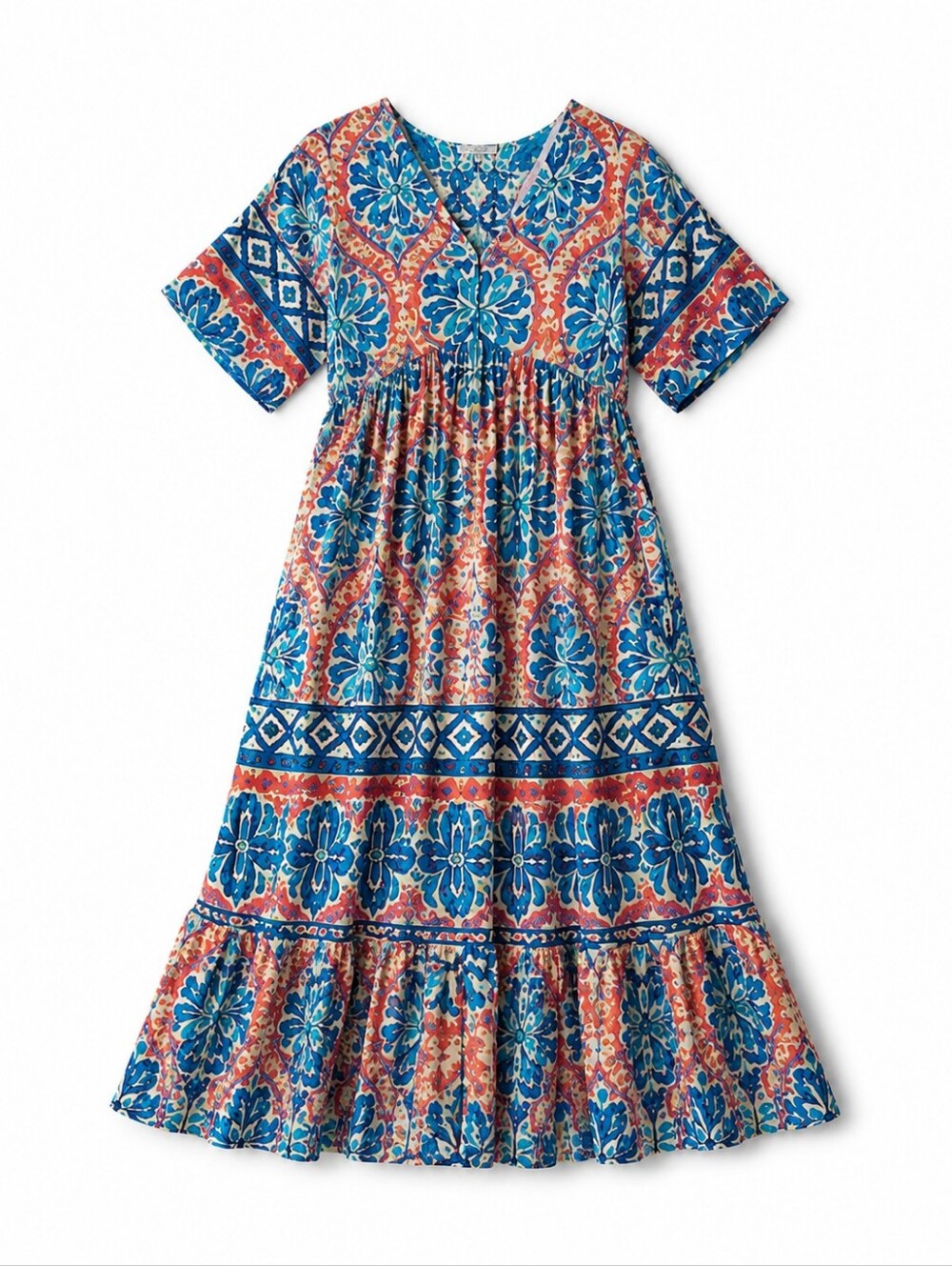 ANTHROPOLIGIE Fig And Flower Woman's Maxi Dress Size Large - Picture 3 of 5